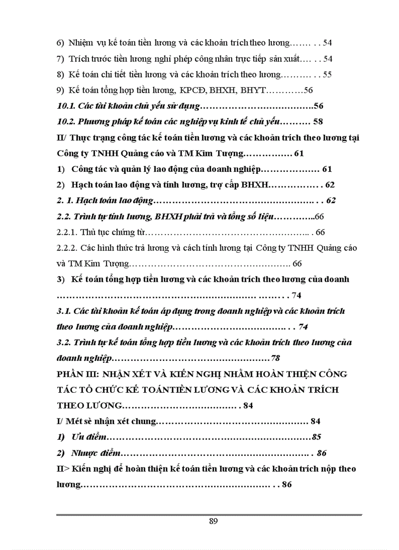 image for page Tiền lương và các khoản trích theo lương tại Công ty TNHH Quảng cáo và TM Kim Tượng 1