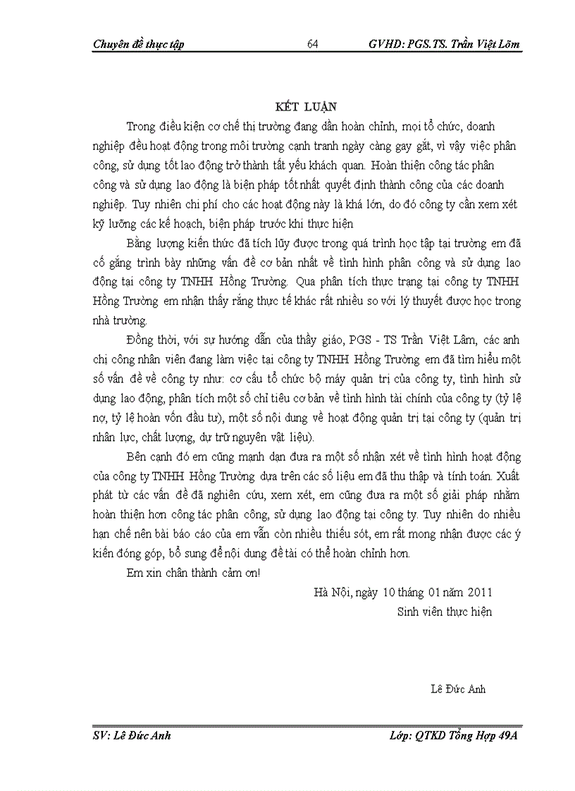 image for page Hoàn thiện công tác phân công và sử dụng lao động tại công ty TNHH Hồng Trường