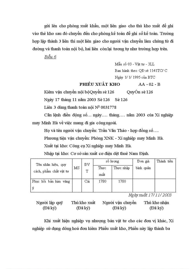 image for page Tổ chức kế toán nguyên vật liệu và phân tích tình hình quản lý sử dụng nguyên vật liệu tại Xí nghiệp may Minh Hà 1