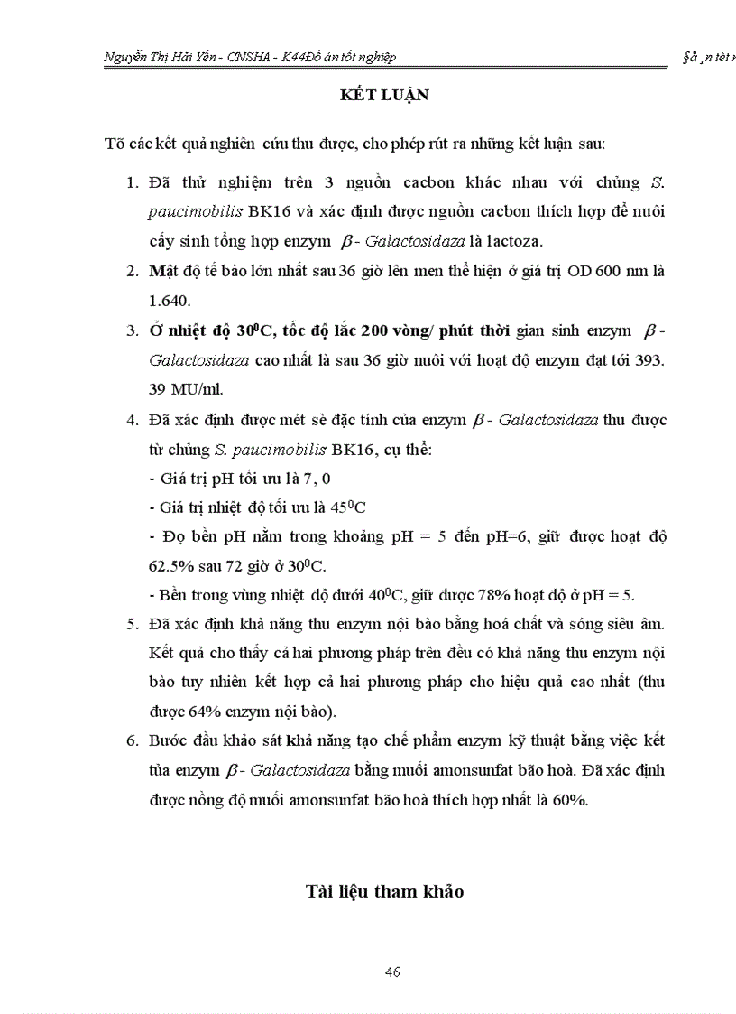 image for page Khảo sát đặc tính và khả năng thu nhận enzym b galactosidaza từ vi khuẩn Sphingomonas paucimobilis BK16