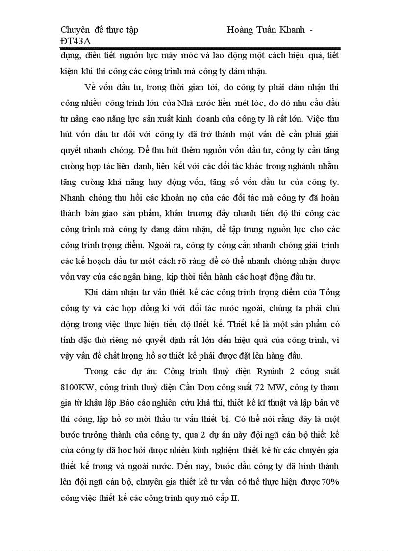 image for page Đầu tư nâng cao năng lực sản xuất kinh doanh ở công ty cổ phần tư vấn xây dựng Sông Đà 1