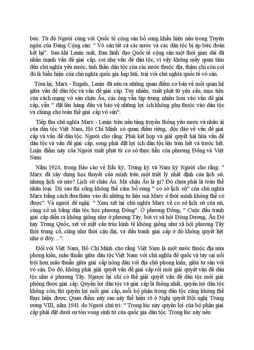 image for page Quan điểm cơ bản của Hồ Chí Minh về mối quan hệ giữa vấn đề dân tộc và giai cấp trong thời đại ngày nay