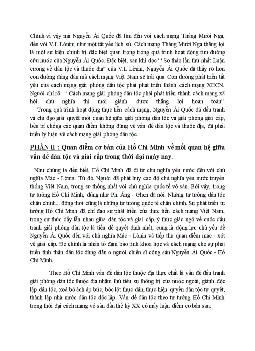 image for page Quan điểm cơ bản của Hồ Chí Minh về mối quan hệ giữa vấn đề dân tộc và giai cấp trong thời đại ngày nay