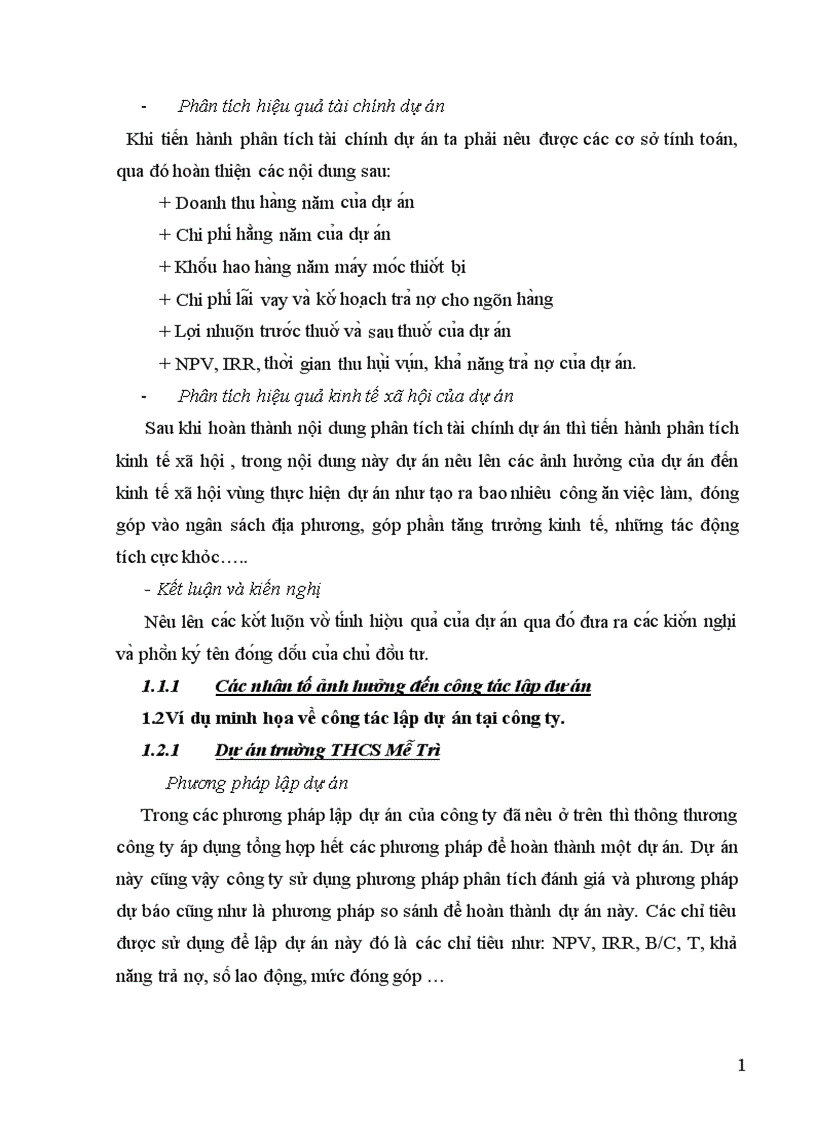 image for page Thực trạng công tác lập dự án tại công ty cổ phần đầu tư và thương mại thủ đô