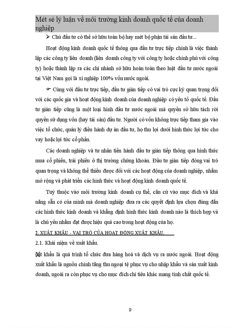 image for page Một số ý kiến nhằm tạo dựng môi trường kinh doanh thuận lợi để thúc đẩy hoạt động xuất khẩu cho công ty MIDECO
