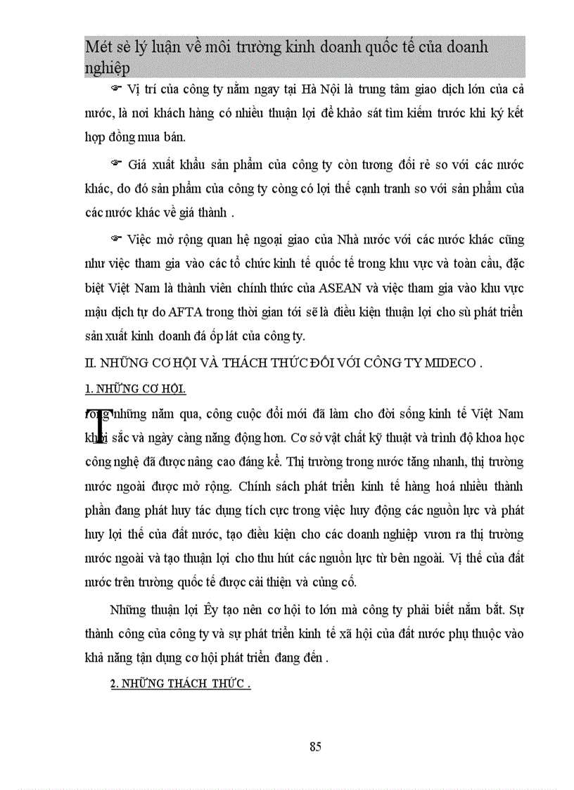 image for page Một số ý kiến nhằm tạo dựng môi trường kinh doanh thuận lợi để thúc đẩy hoạt động xuất khẩu cho công ty MIDECO
