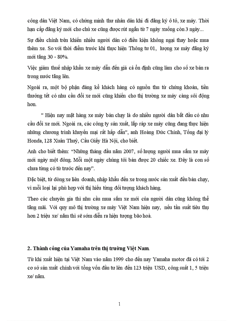 image for page Phân tích quá trình lựa chọn Việt Nam làm địa điểm sản xuất và thị trường tiêu thụ của Yamaha motor