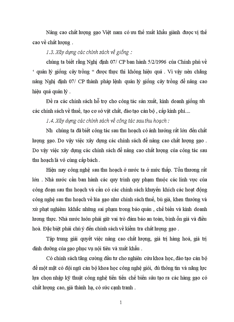 image for page Hiện trạng chất lượng quản lý chất lượng gạo và một số giải pháp nâng cao chất lượng gạo xuất khẩu 1