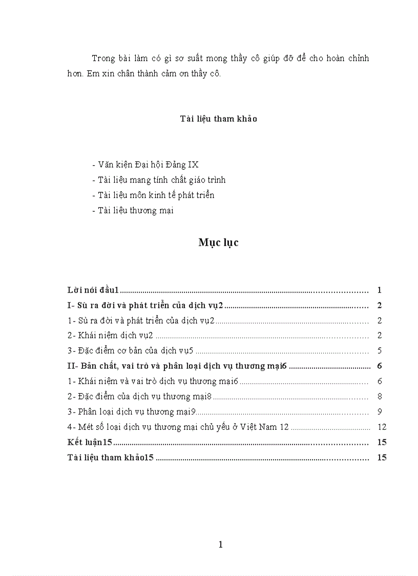 image for page Bản chất vai trò và phân loại dịch vụ thương mại