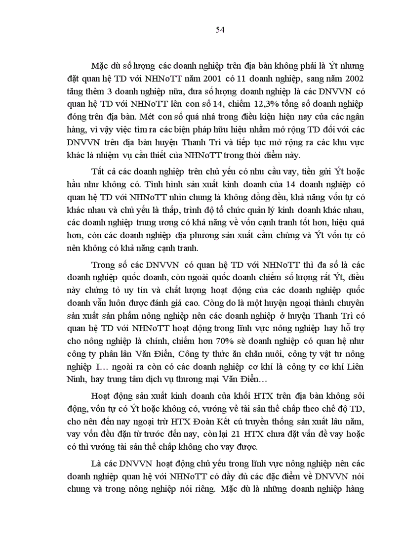 image for page Giải pháp nhằm mở rộng tín dụng đối với các DNVVN tại NHNo PTNT huyện Thanh Trì Hà Nội
