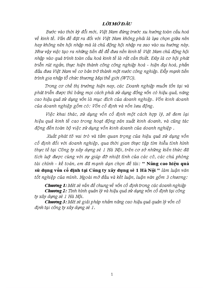 image for page Nâng cao hiệu quả sử dụng vốn cố định tại Công ty xây dựng số 1 Hà Nội 1