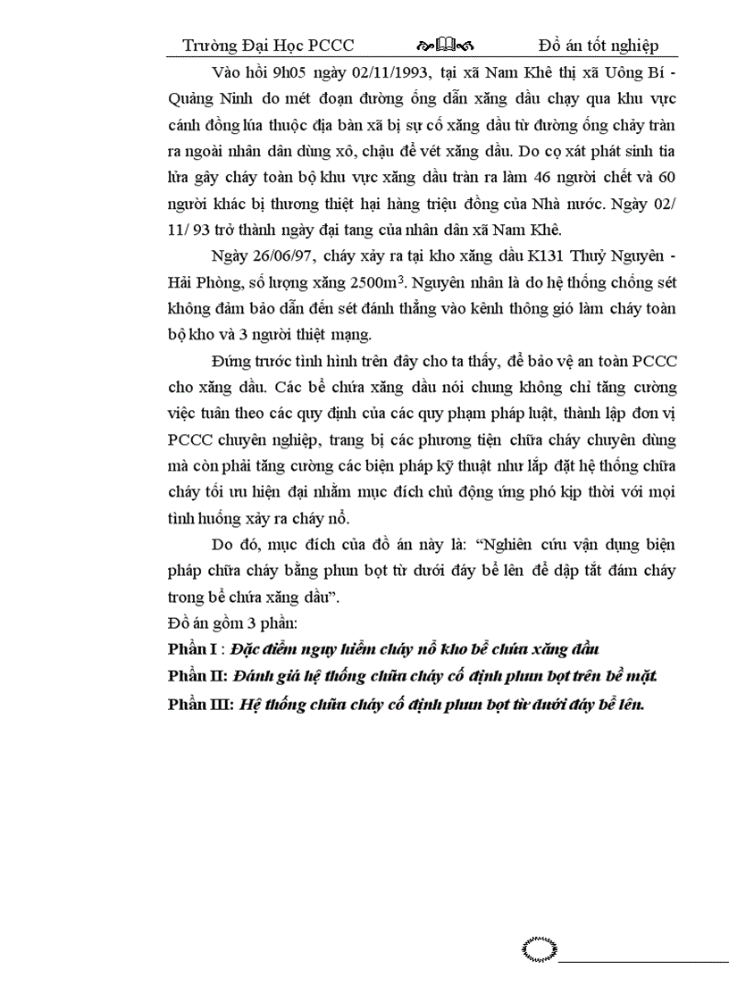 image for page Nghiên cứu vận dụng biện pháp chữa cháy bằng phun bọt từ dưới đáy bể lên để dập tắt đám cháy trong bể chứa xăng dầu 1