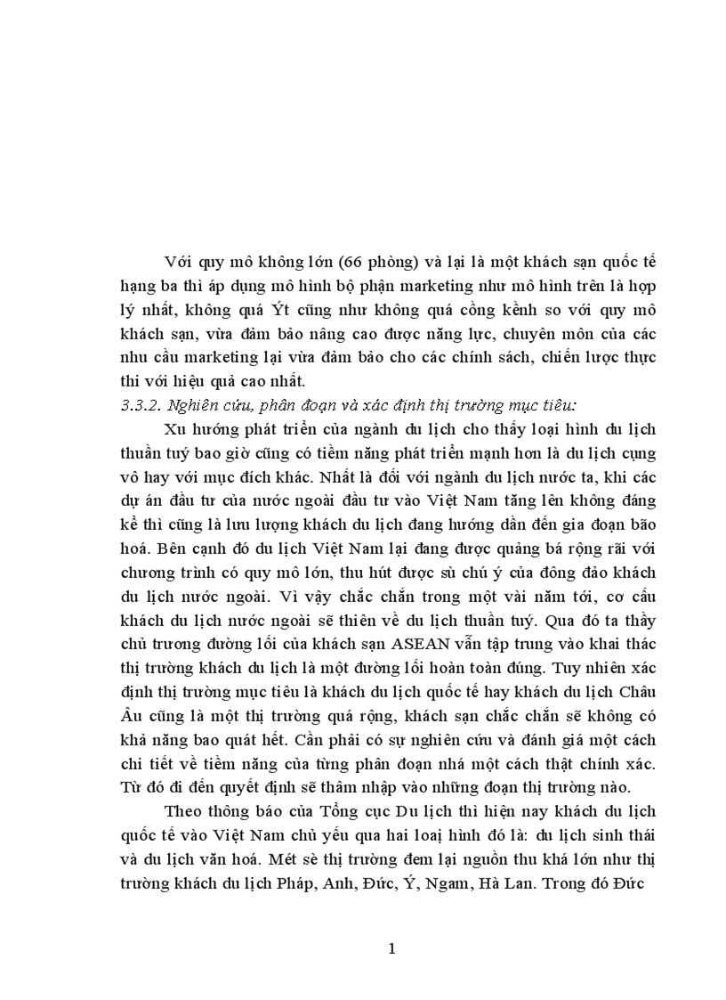 image for page Những ý kiến đề xuất cho việc hoàn thiện hệ thống marketing mix của khách sạn ASEAN 1