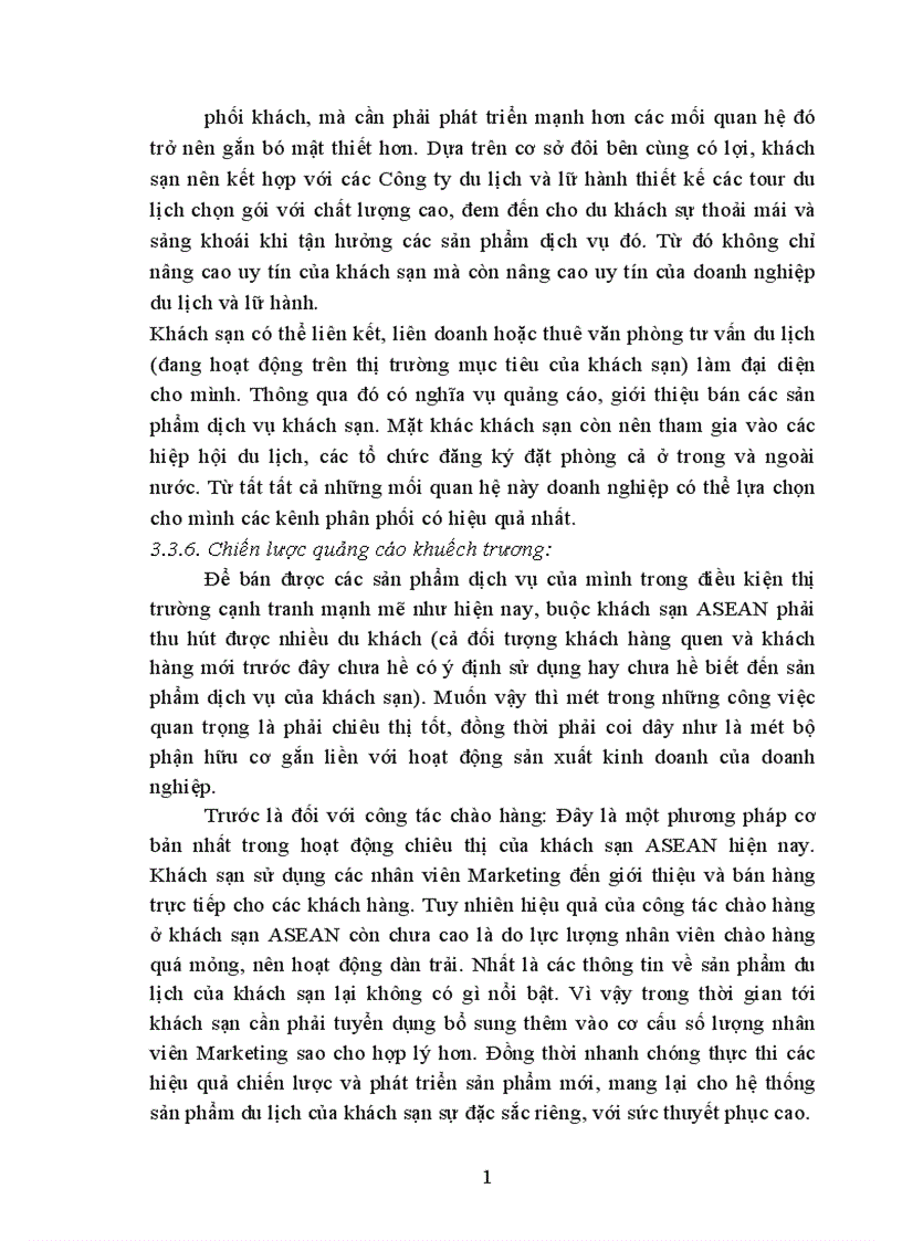 image for page Những ý kiến đề xuất cho việc hoàn thiện hệ thống marketing mix của khách sạn ASEAN 1