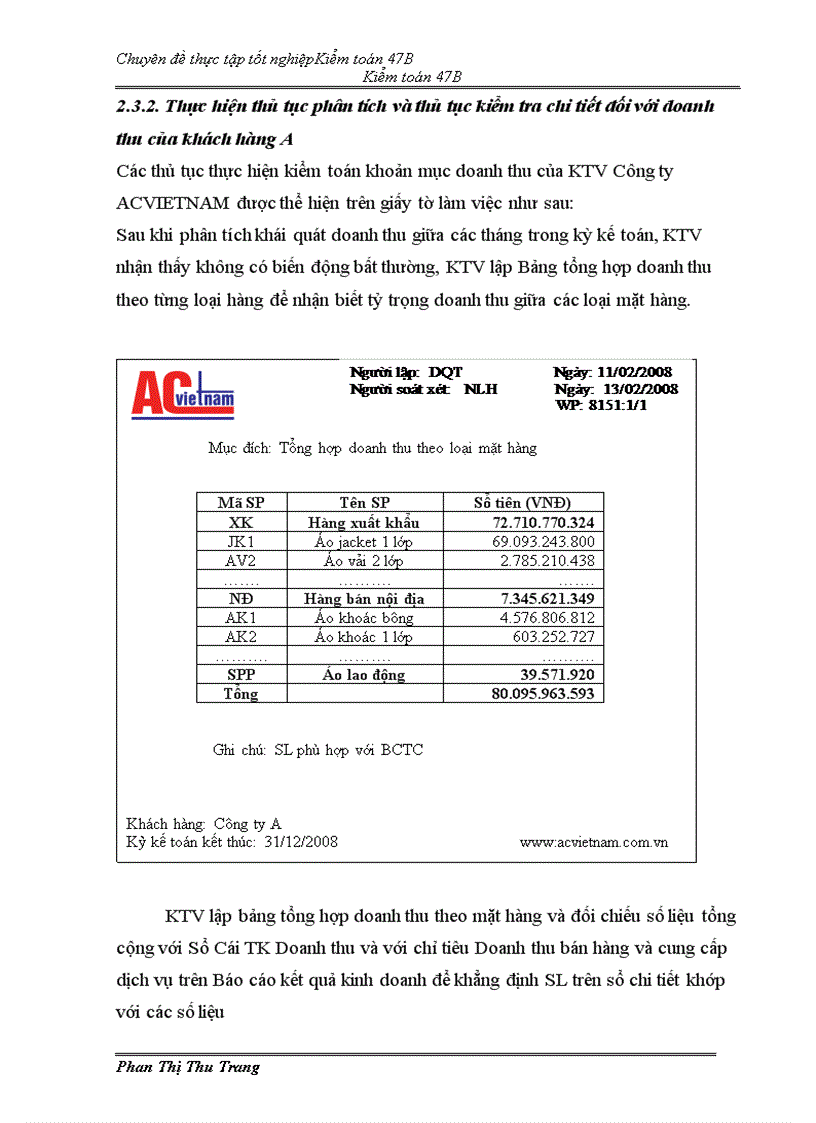 image for page Quy trình kiểm toán doanh thu và khoản mục phải thu khách hàng do Công ty TNHH Tài chính và Kiểm toán Việt Nam thực hiện 1