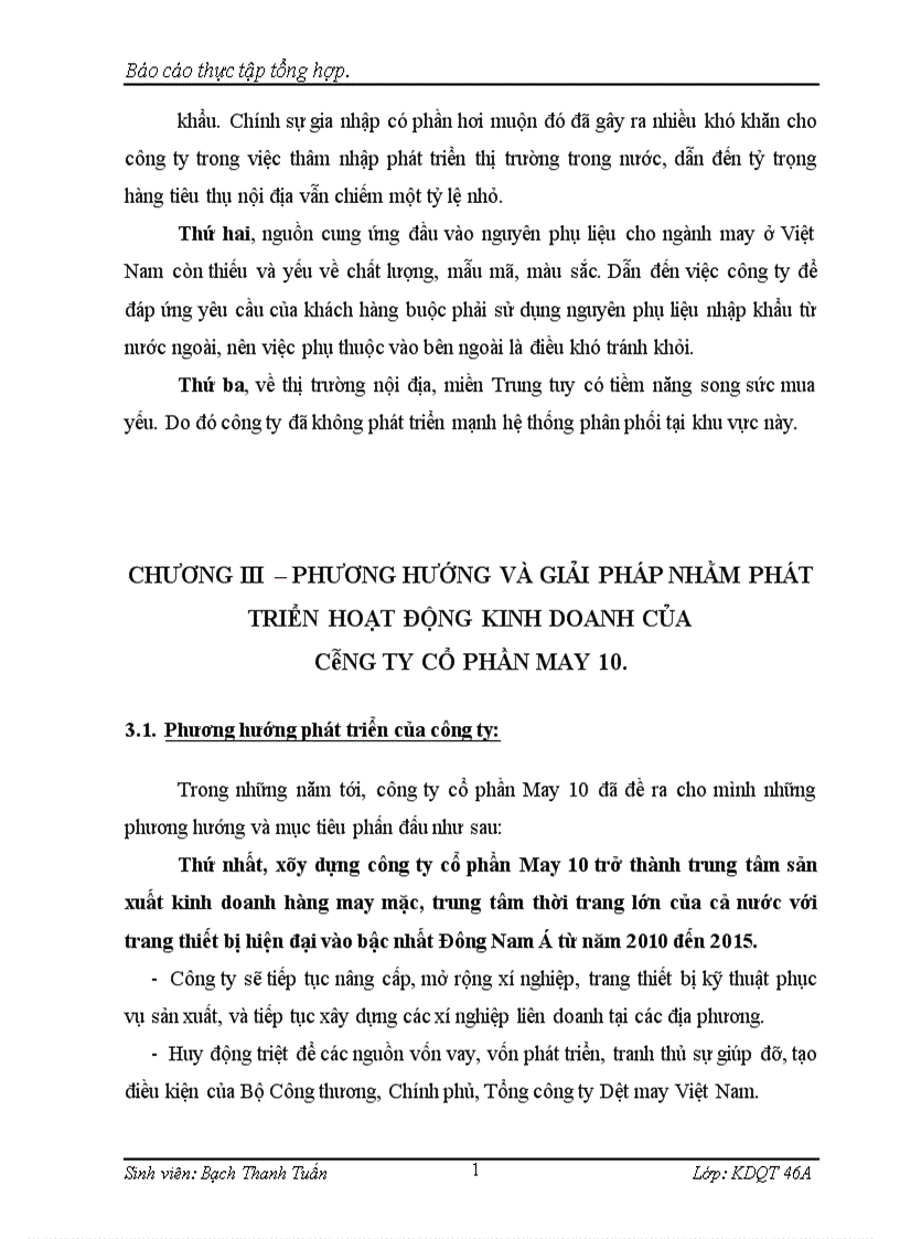 image for page Các hoạt động sản xuất kinh doanh chủ yếu của công ty cổ phần May 10 1
