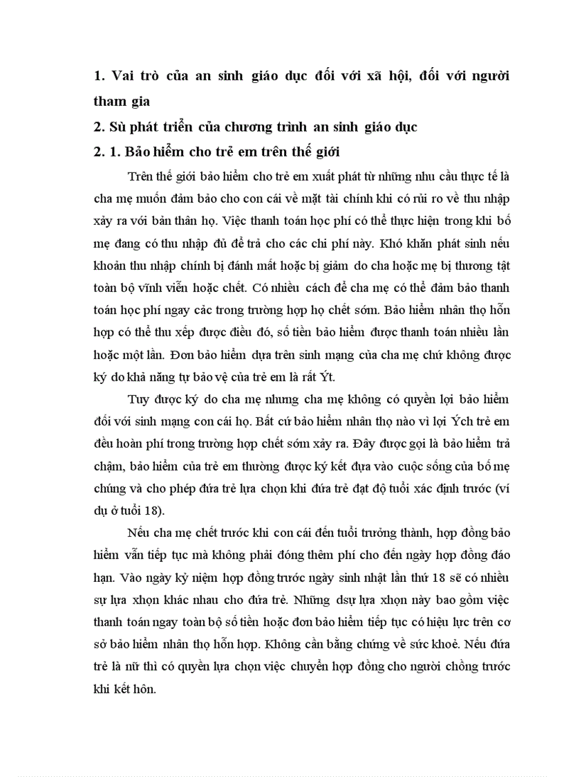 image for page Chương trình An Sinh Giáo Dục trong BHNT 1