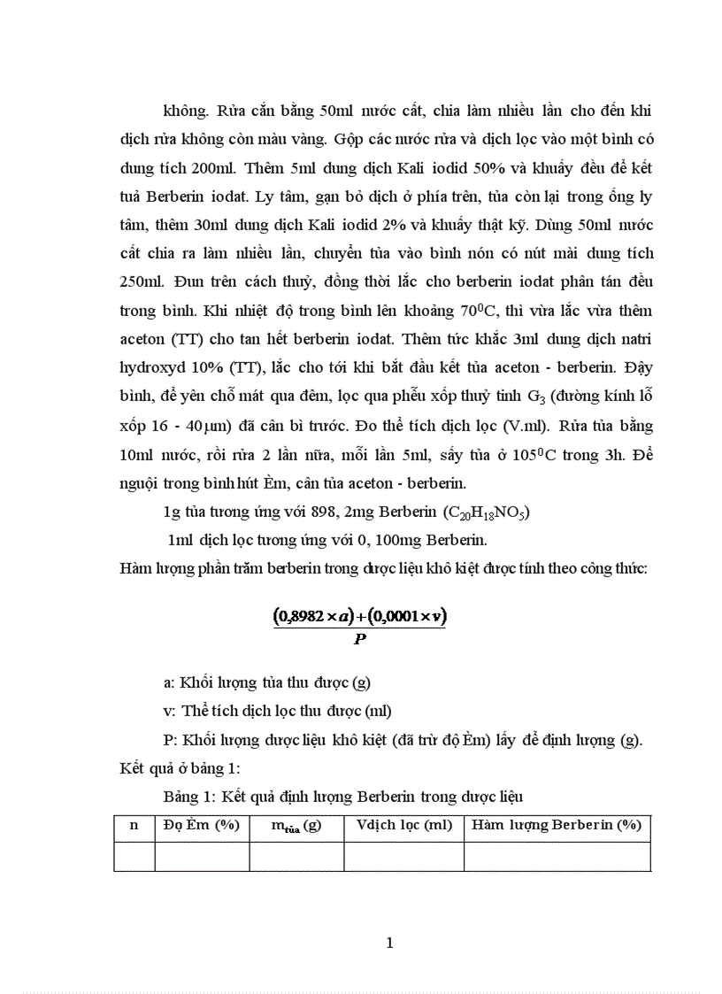 image for page Góp phần nghiên cứu phương pháp chiết xuất Berberin từ cây vàng đắng Coscinium usitatum Pierre 1
