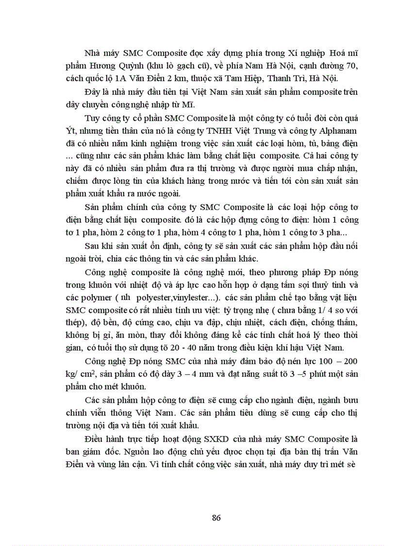 image for page Tổ chức công tác Hạch toán chi phí sản xuất và tính giá thành sản phẩm với việc tăng cường quản trị doanh nghiệp tại Công ty cổ phần SMC Composite 1