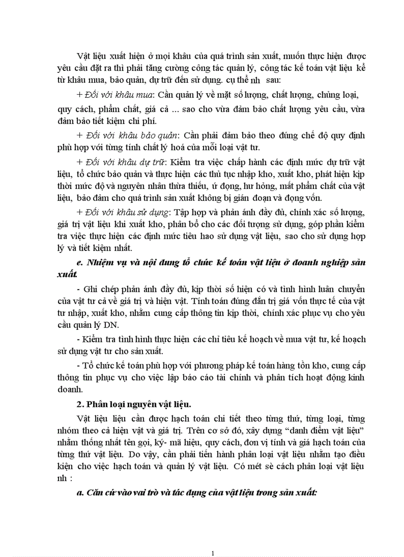 Hoàn thiện công tác kế toán nguyên vật liệu ở Nhà máy thiết bị Bưu điện Hà nội 1