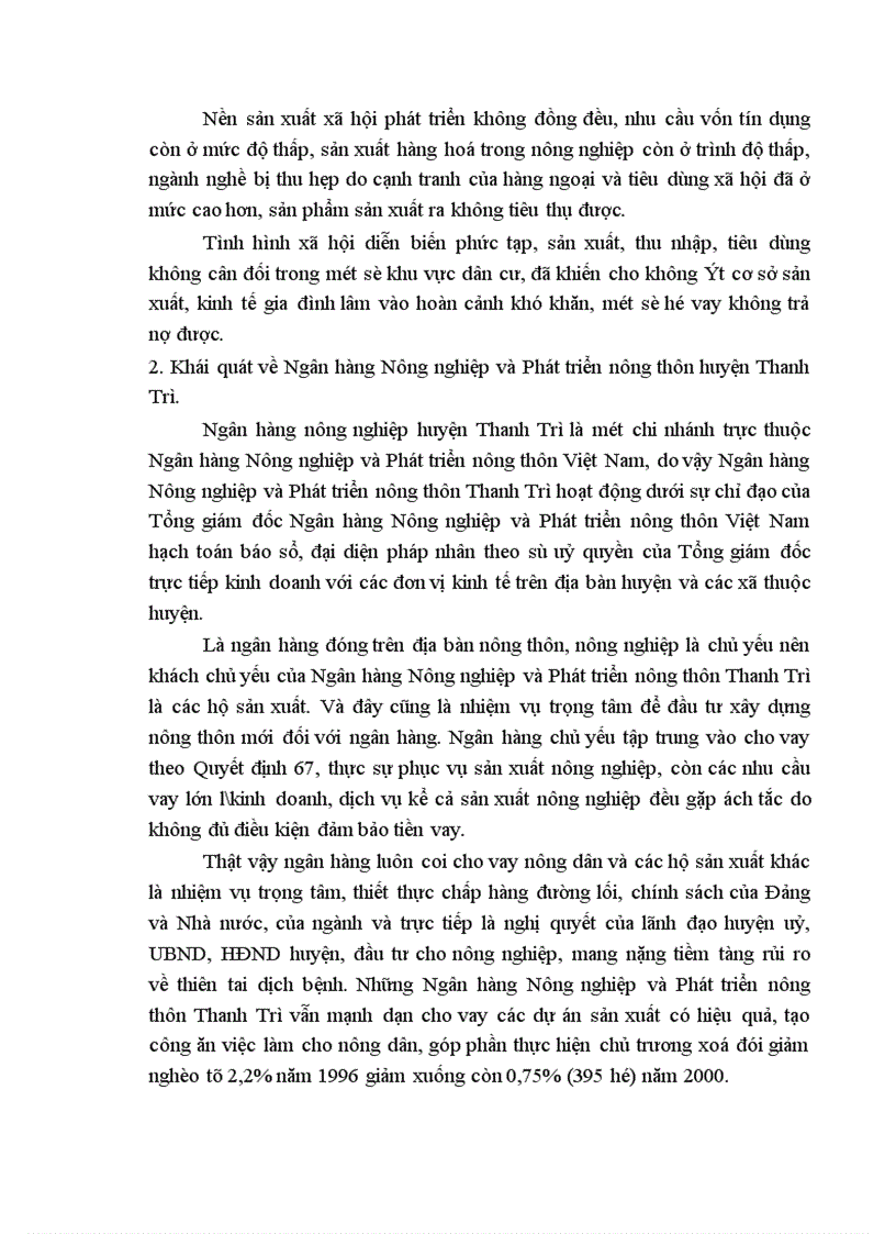 image for page Thực trạng huy động và sử dụng vốn tín dụng ngân hàng để phát triển kinh tế hộ sản xuất ở huyện Thanh Trì 1