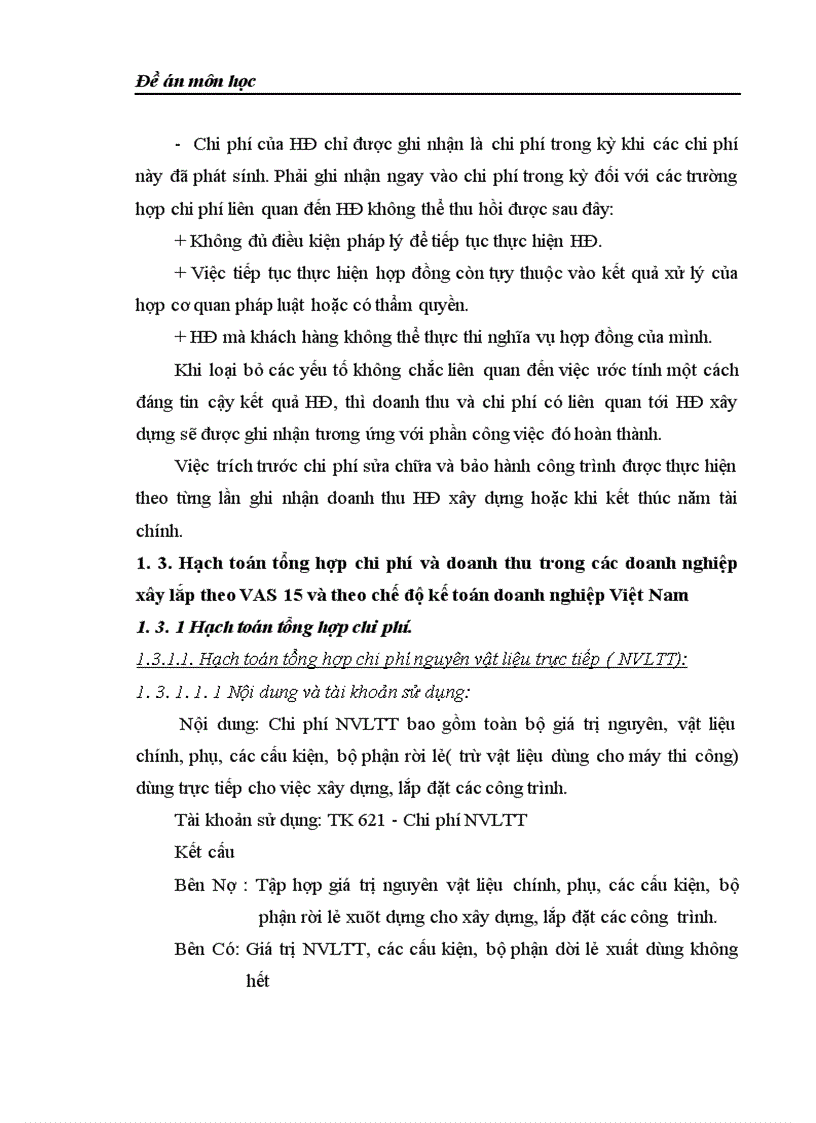 image for page Vận dụng chuẩn mực kế toán Việt Nam số 15 Hợp đồng xây dựng để hạch toán chi phí và doanh thu của doanh nghiệp xây lắp 1