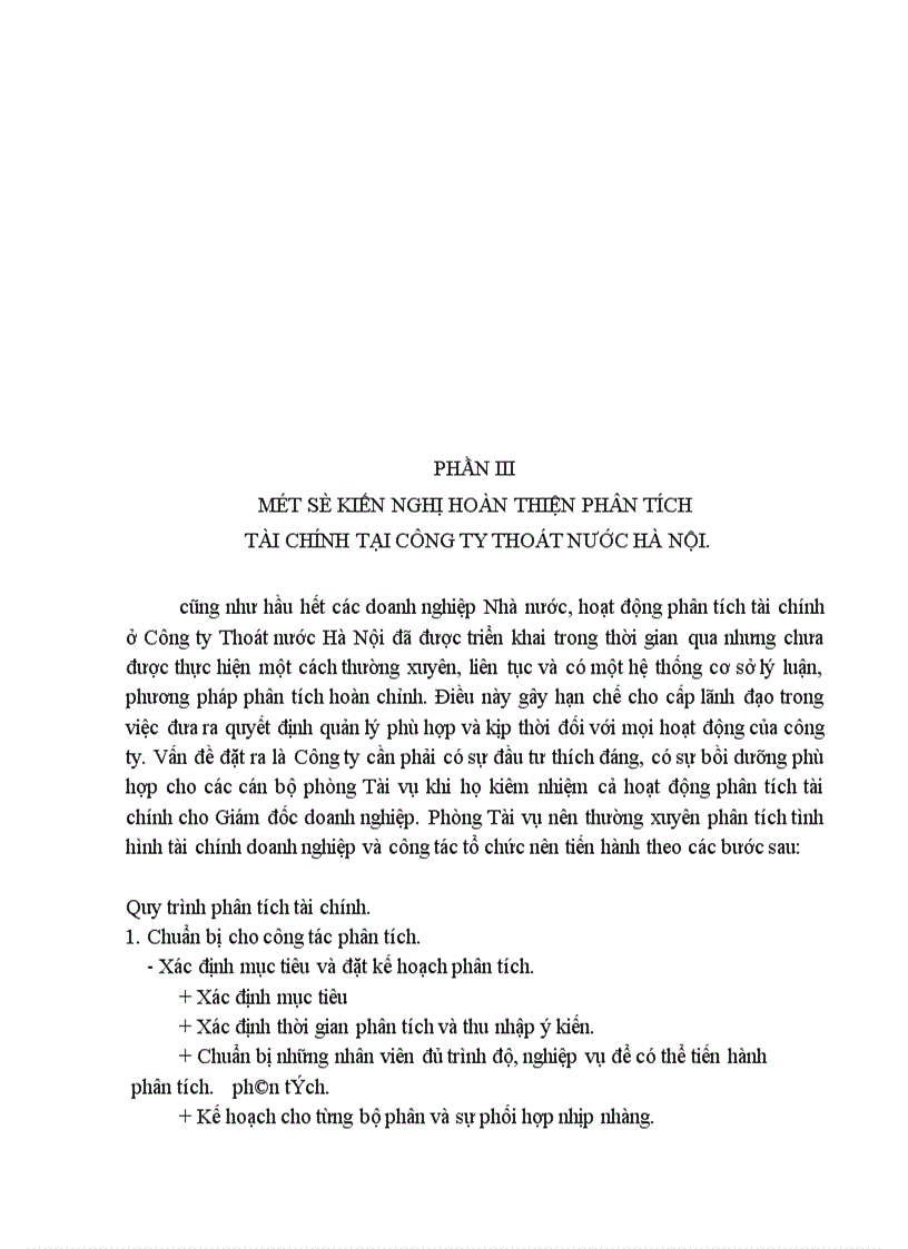 image for page Một số giải pháp nhằm hoàn thiện phân tích tài chính tại Công ty Thoát Nước Hà Nội 1