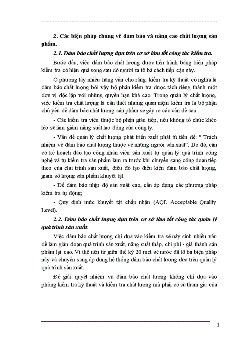 image for page Một số phương hướng và biện pháp chủ yếu nhằm góp phần nâng cao chất lượng sản phẩm ở Công ty dệt 10 10