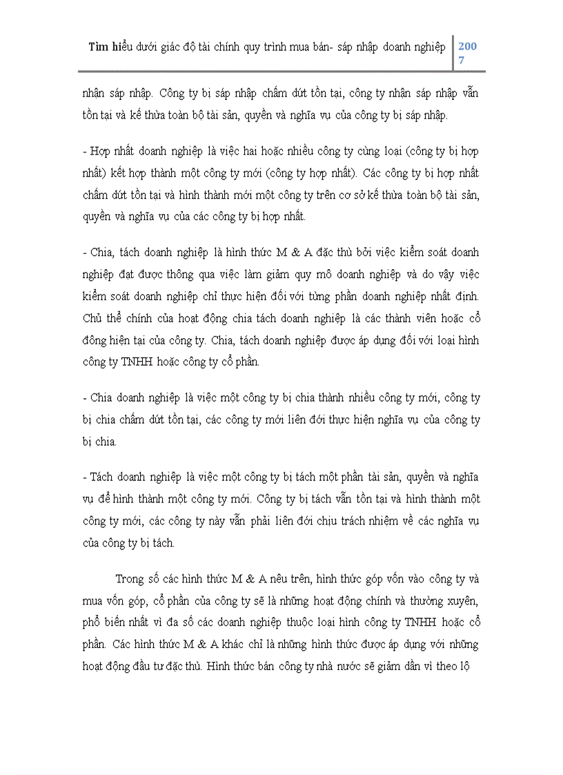 image for page Tìm hiểu dưới giác độ tài chính quy trình mua bán sáp nhập doanh nghiệp