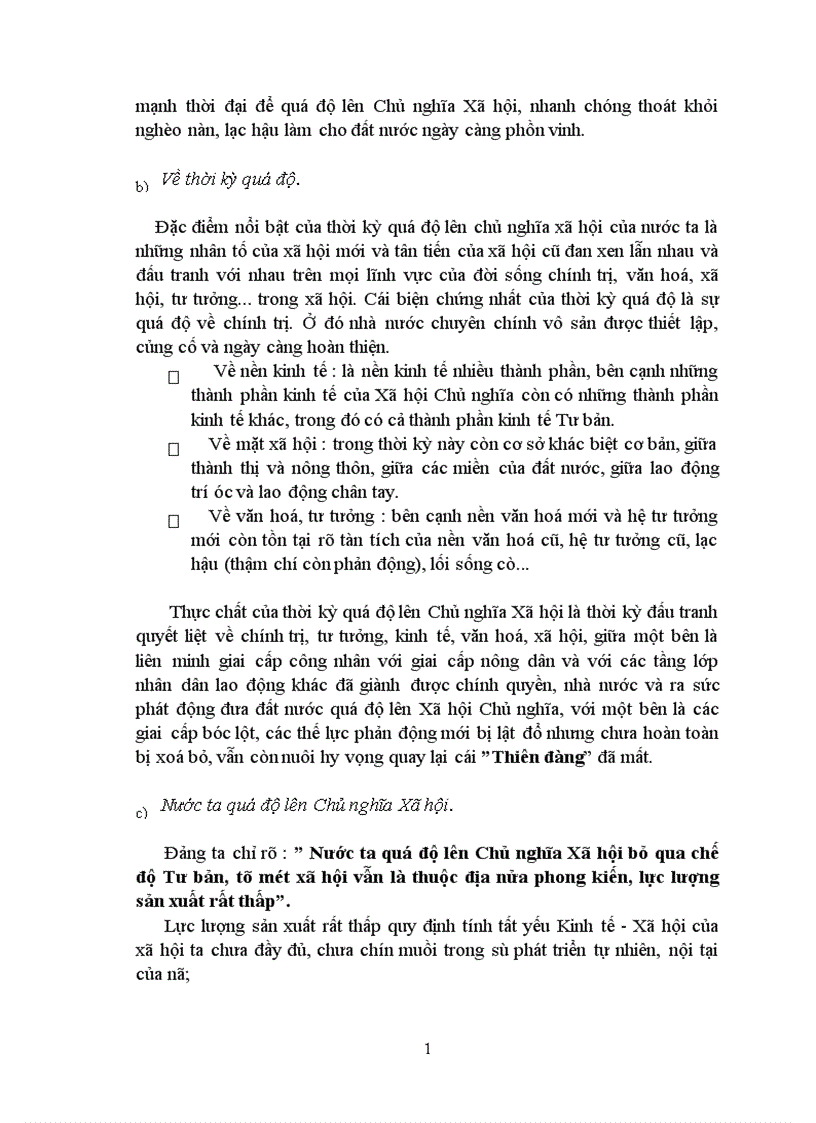image for page Vận dụng Lý luận về Hình thái kinh tế xã hội giải thích quá trình phát triển của Việt Nam ngày nay 1