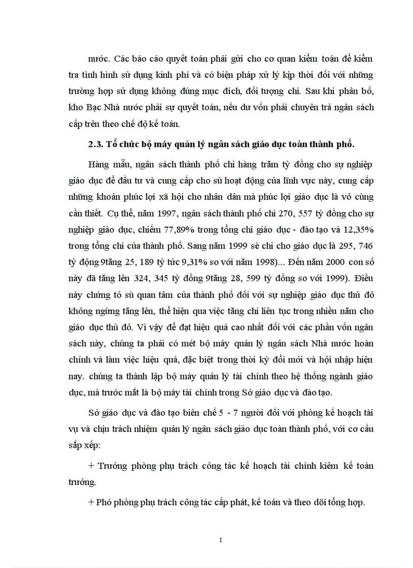 image for page Một số biện pháp nhằm tăng cường quản lí chi ngân sách nhà nước cho sự nghiệp giáo dục trên địa bàn thủ đô Hà nội đến năm 2005