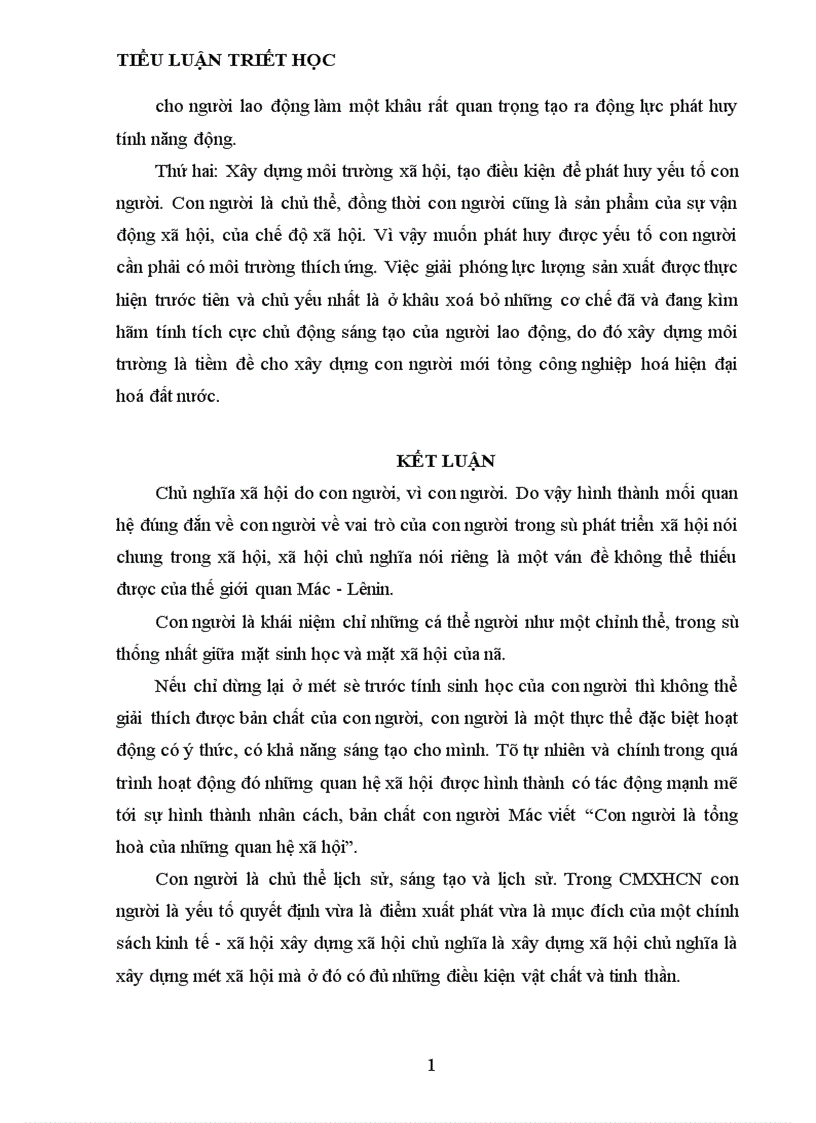 image for page Lý luận của chủ nghĩa Mác về con người và vấn đề con người trong sự nghiệp công nghiệp hoá hiện đại hoá đất nước 1