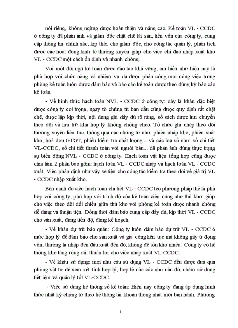 image for page Tổ chức kế toán vật liệu và công cụ lao động nhỏ với việc nâng cao hiệu quả sử dụng vốn lưu động sản xuất kinh doanh 1