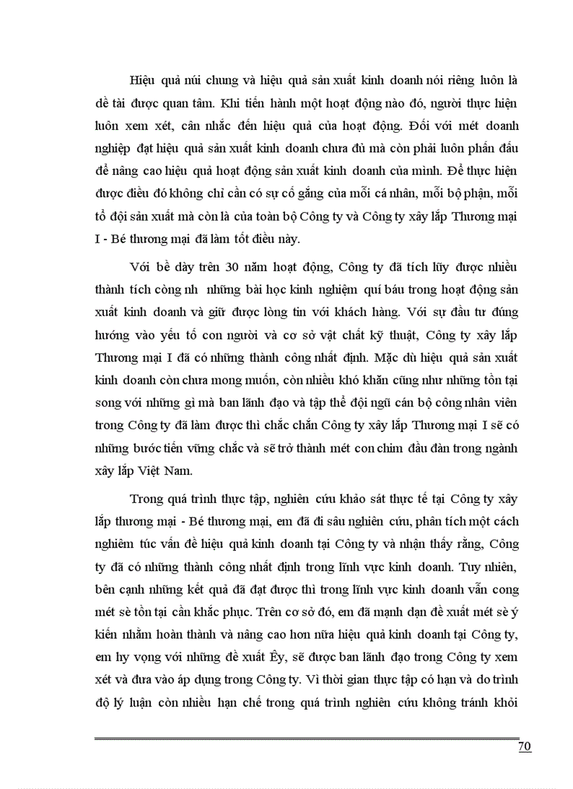 image for page Các giải pháp nhằm nâng cao hiệu quả sản xuất kinh doanh tại Công ty Xây lắp Thương mại 1