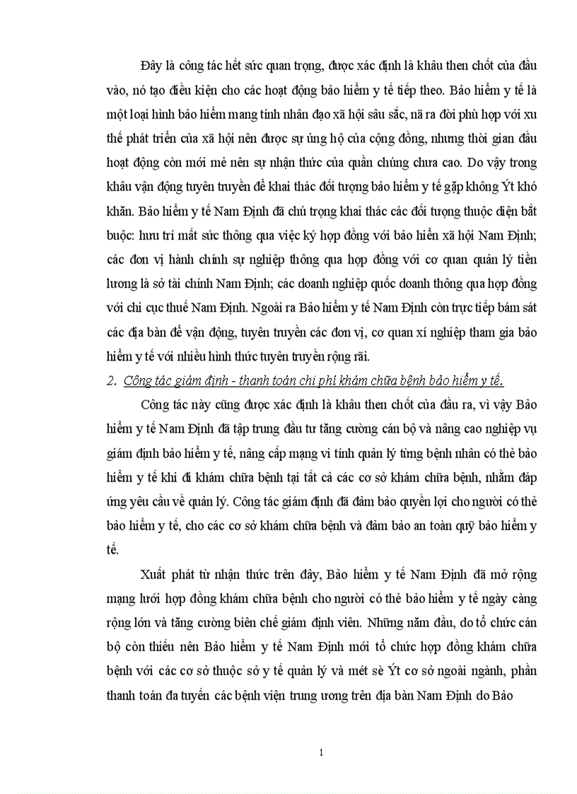 image for page Công tác giám định chi phí khám chữa bệnh bảo hiểm y tế và việc bảo vệ quyền lợi cho người có thẻ bảo hiểm ở Bảo hiểm y tế Nam Định 1