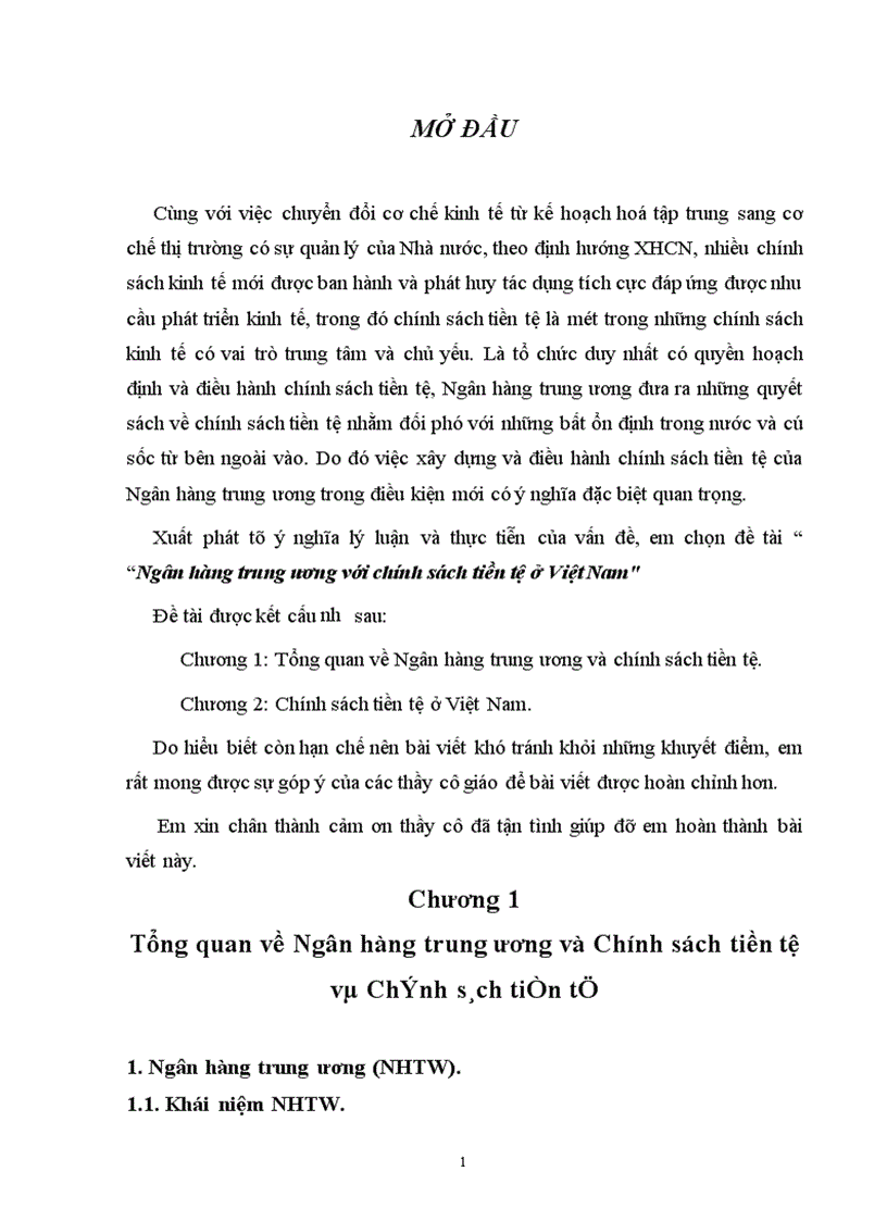 image for page Ngân hàng trung ương với chính sách tiền tệ ở Việt Nam 1