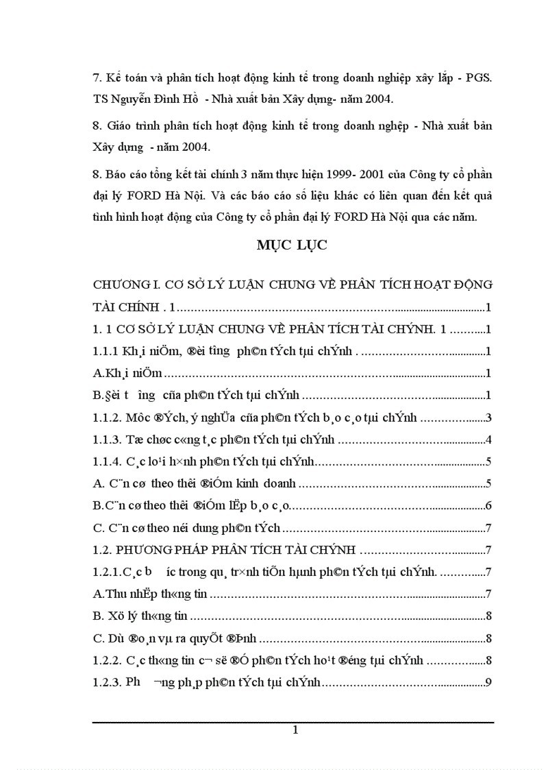 image for page Phân tích tình hình hoạt động tài chính của Công ty Cổ phần Đại lý FORD Hà Nội 1