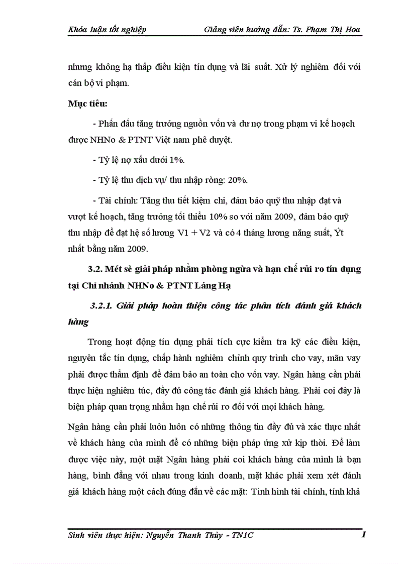 image for page Một số giải pháp phòng ngừa và hạn chế rủi ro tín dụng tại Chi nhánh Ngân hàng nông nghiệp và phát triển nông thôn Láng Hạ 1