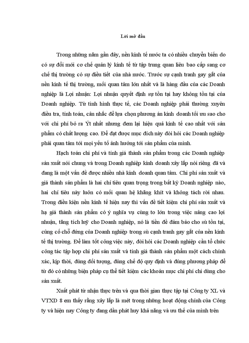 image for page Hoàn thiện hạch toán chi phí sản xuất và tính giá thành sản phẩm xây lắp tại Công ty Xây lắp và Vật tư xây dựng 8 1