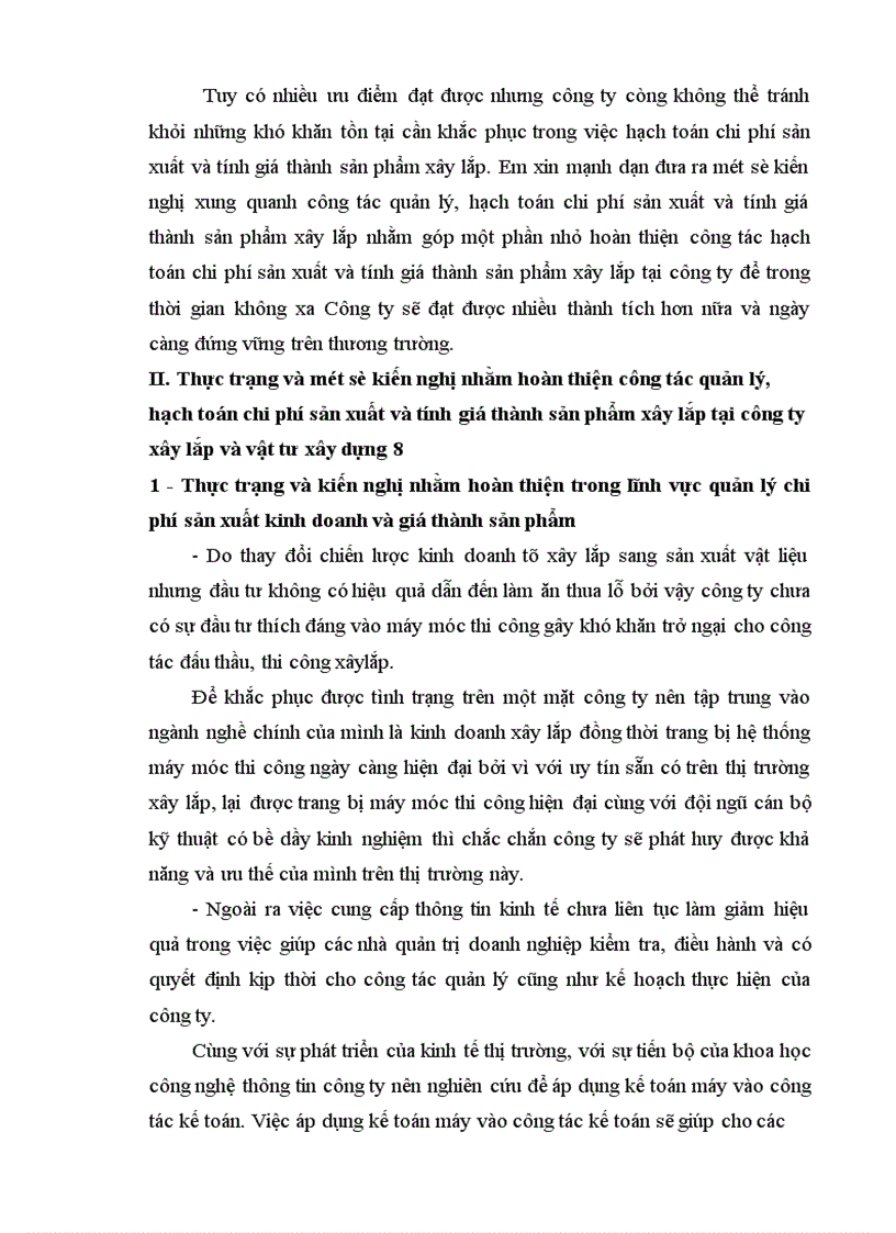 image for page Hoàn thiện hạch toán chi phí sản xuất và tính giá thành sản phẩm xây lắp tại Công ty Xây lắp và Vật tư xây dựng 8 1