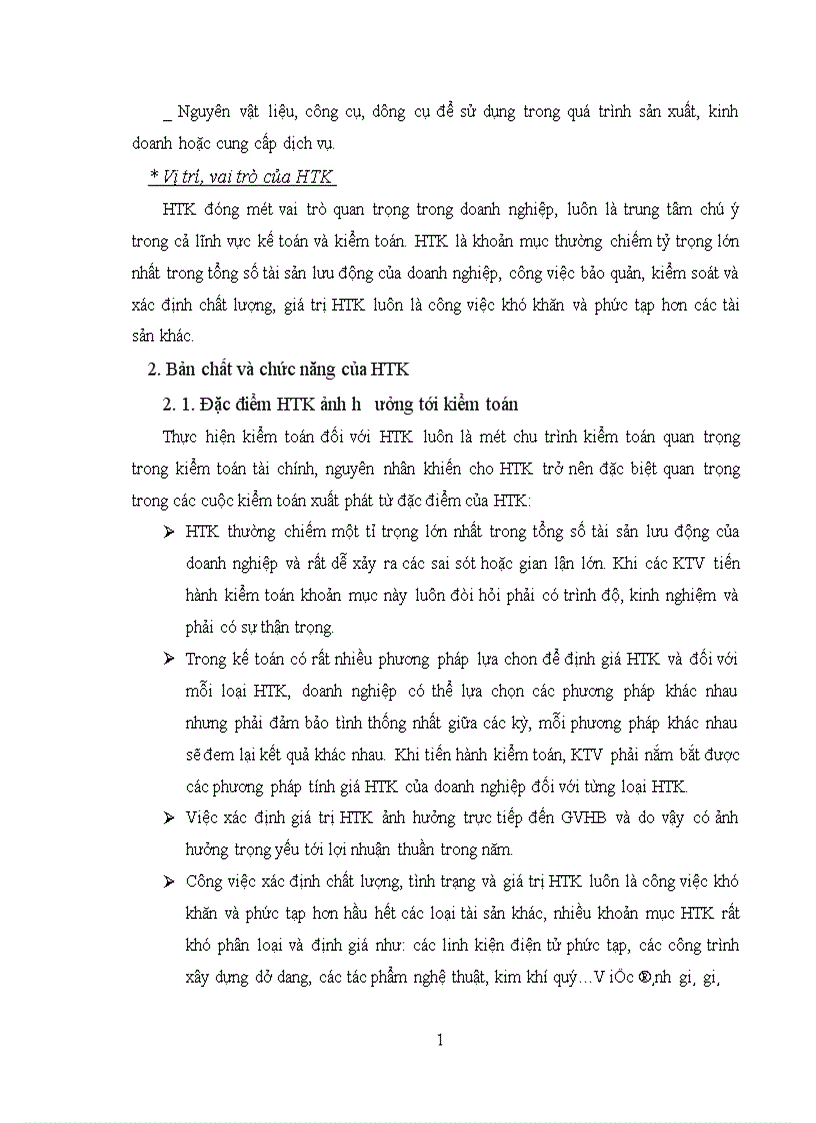 image for page Hoàn thiện quy trình kiểm toán HTK trong kiểm toán BCTC tại Công ty kiểm toán và tư vấn tài chính kế toán AFC Sài Gòn 1