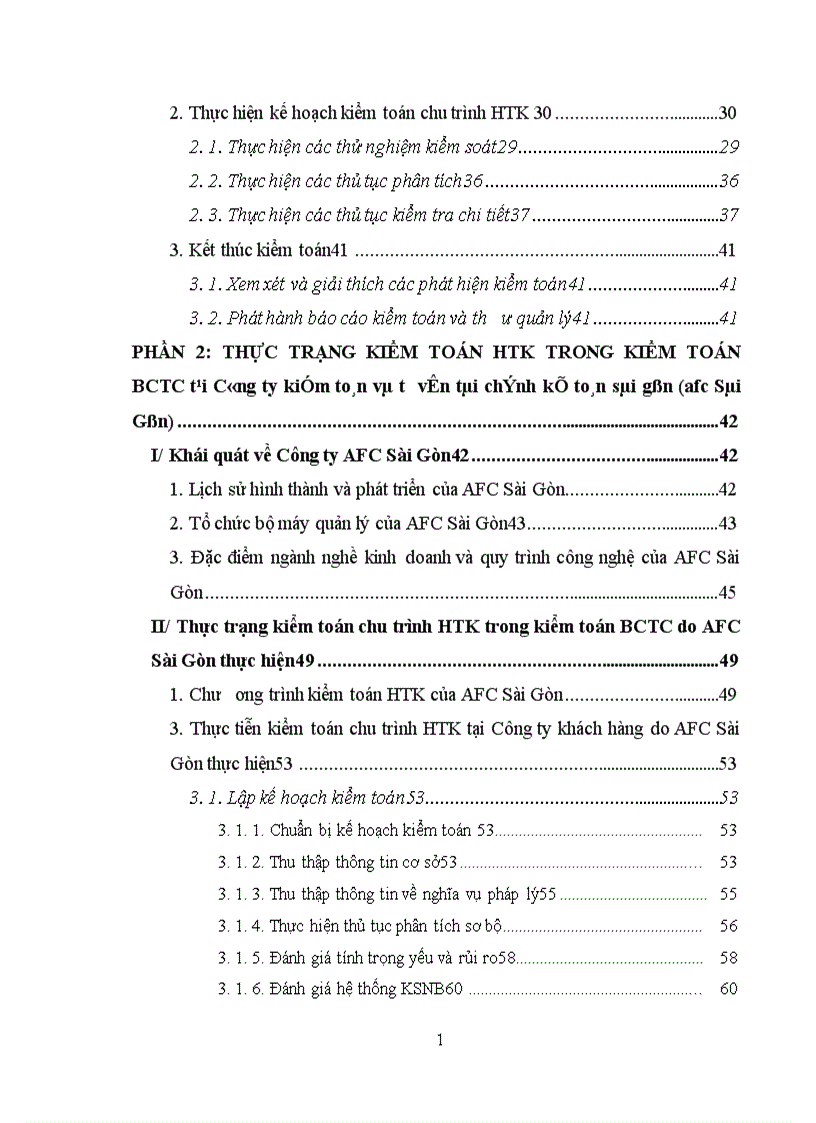 image for page Hoàn thiện quy trình kiểm toán HTK trong kiểm toán BCTC tại Công ty kiểm toán và tư vấn tài chính kế toán AFC Sài Gòn 1