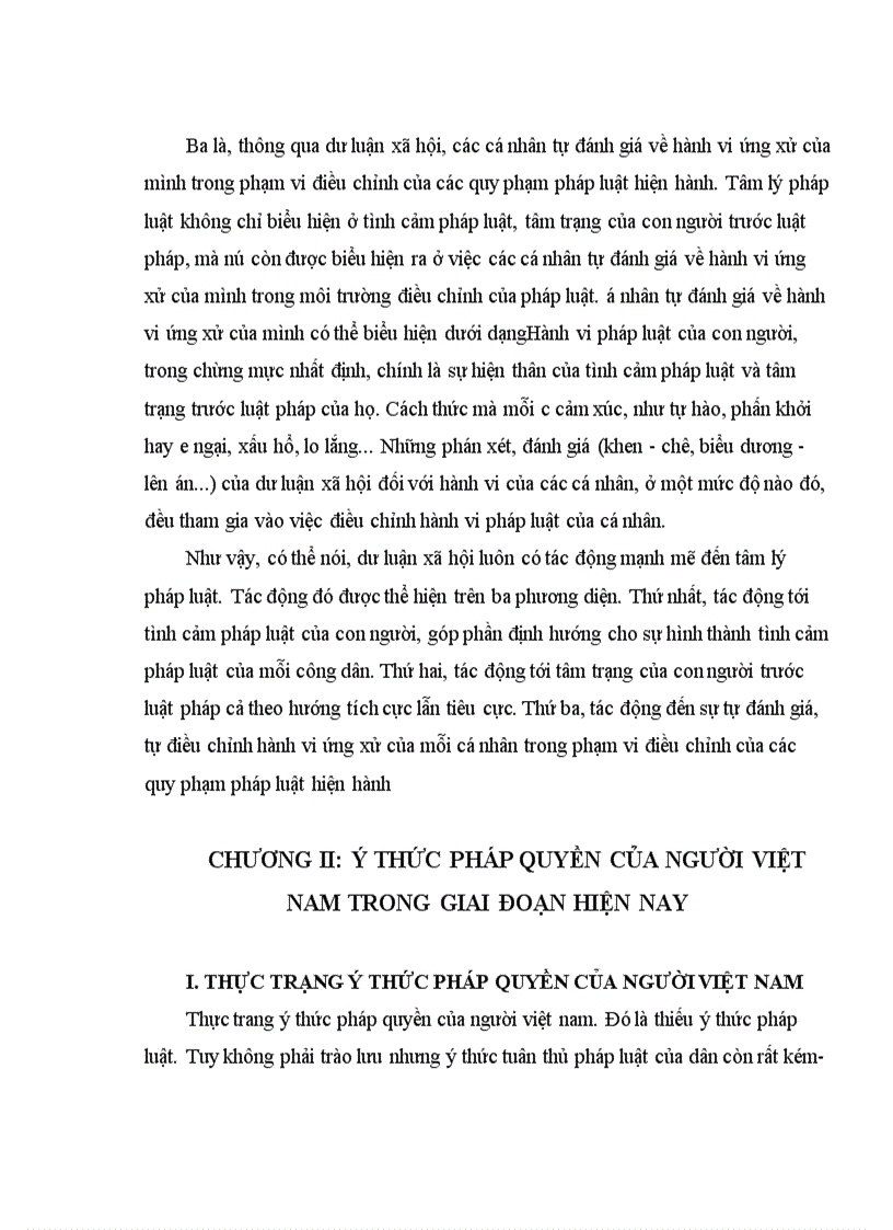 image for page Vận dụng mối quan hệ biện chứng giữa tồn tại xã hội và ý thức xã hội để tìm hiểu ý thức pháp quyền của người Việt Nam trong giai đoạn hiện nay 1