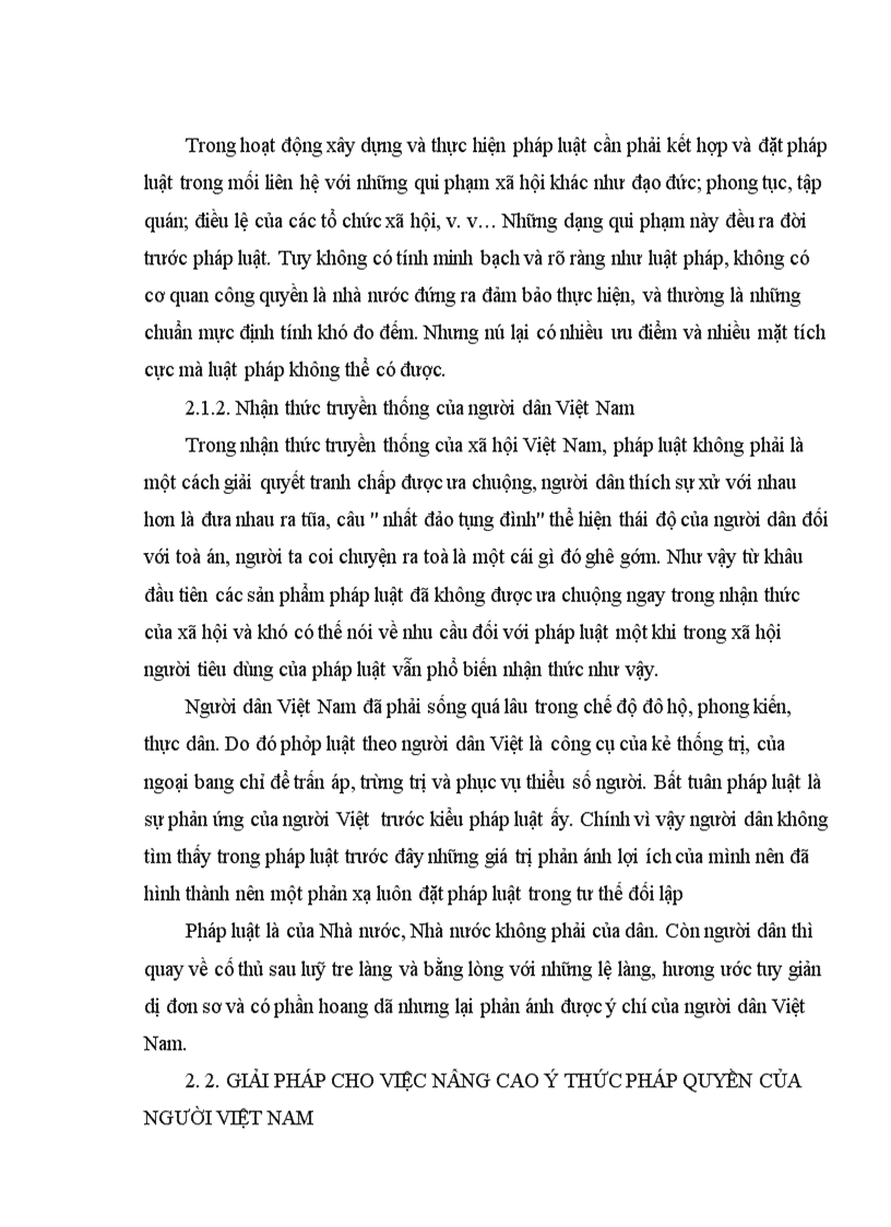 image for page Vận dụng mối quan hệ biện chứng giữa tồn tại xã hội và ý thức xã hội để tìm hiểu ý thức pháp quyền của người Việt Nam trong giai đoạn hiện nay 1