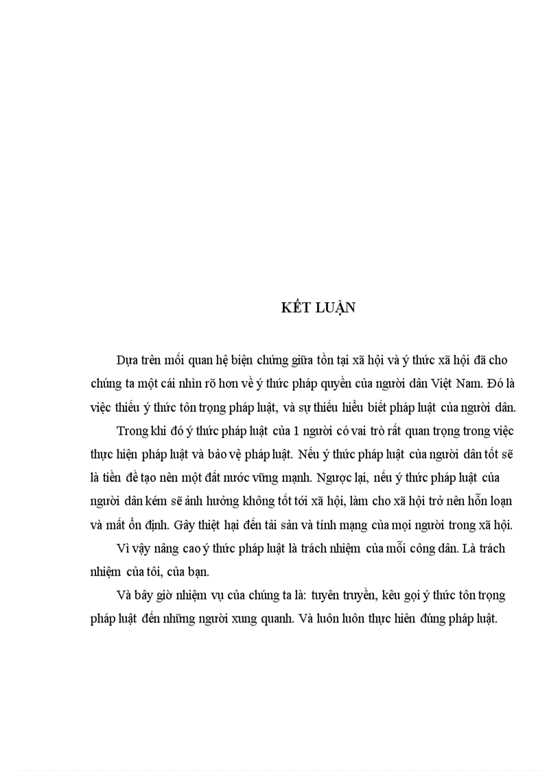 image for page Vận dụng mối quan hệ biện chứng giữa tồn tại xã hội và ý thức xã hội để tìm hiểu ý thức pháp quyền của người Việt Nam trong giai đoạn hiện nay 1