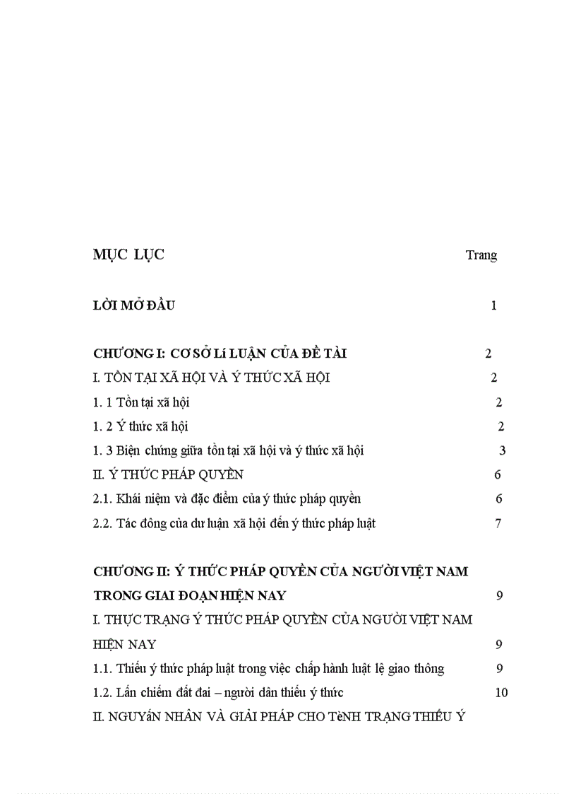 image for page Vận dụng mối quan hệ biện chứng giữa tồn tại xã hội và ý thức xã hội để tìm hiểu ý thức pháp quyền của người Việt Nam trong giai đoạn hiện nay 1