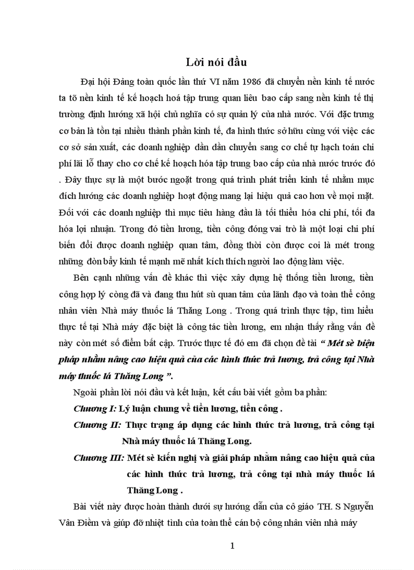 image for page Một số biện pháp nhằm nâng cao hiệu quả của các hình thức trả lương trả công tại Nhà máy thuốc lá Thăng Long 1