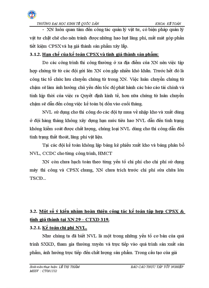 image for page Hoàn thiện kế toán CPSX và tính giá thành sản phẩm xây lắp tại XN 29 Công ty xây dựng 319 BQP 1