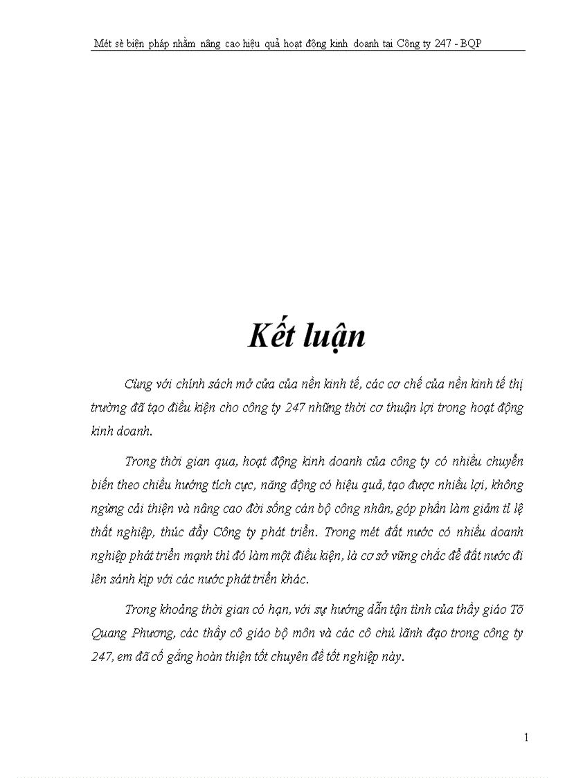 image for page Một số biện pháp nhằm nâng cao hiệu quả hoạt động kinh doanh tại Công ty 247 Bộ quốc phòng 1