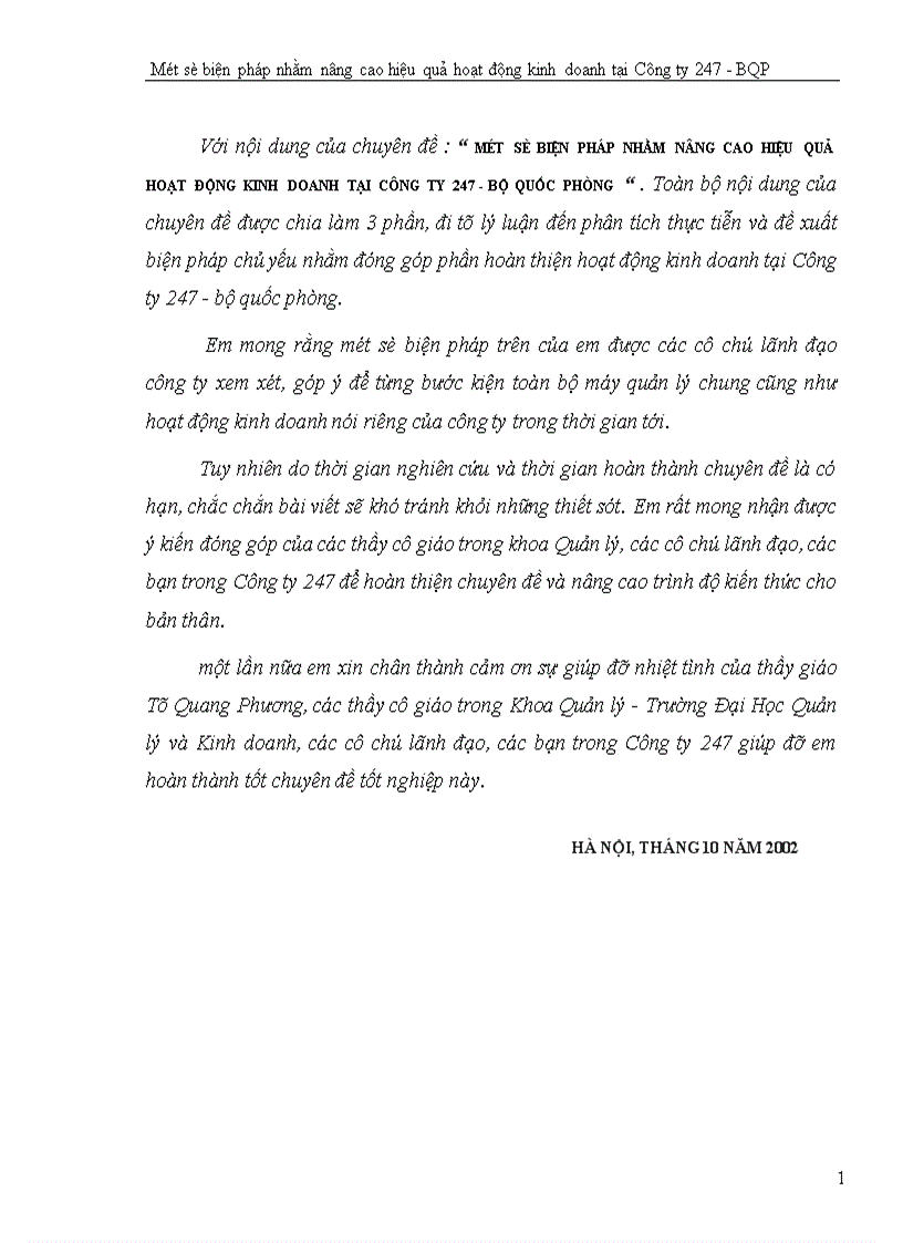 image for page Một số biện pháp nhằm nâng cao hiệu quả hoạt động kinh doanh tại Công ty 247 Bộ quốc phòng 1
